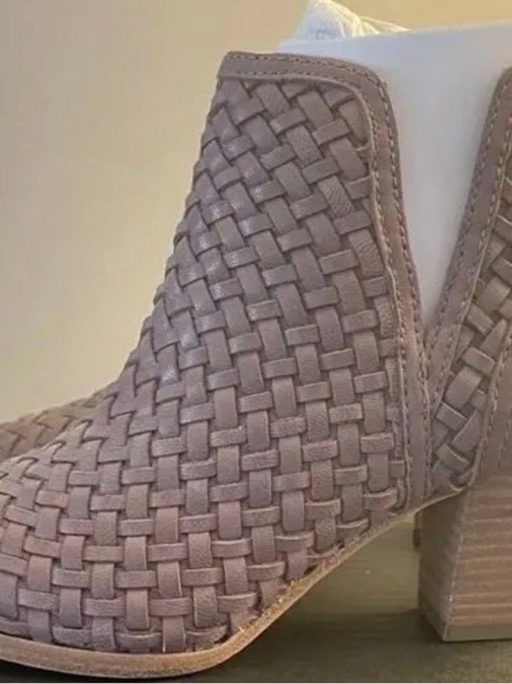 Frye Woven Ankle Bootie in Mauve